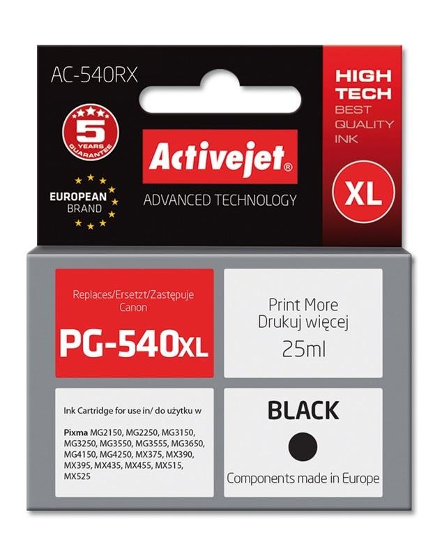 Tusz ACTIVEJET Premium AC-540RX, czarny, 25 ml, PG-540XL