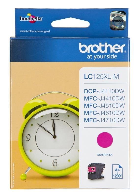 Tusz BROTHER LC125XLM, purpurowy, LC-125XLM
