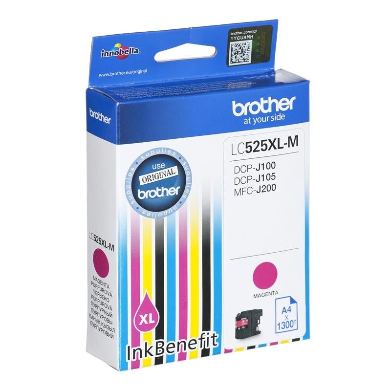Tusz BROTHER LC525XLM, purpurowy, 1300 str.