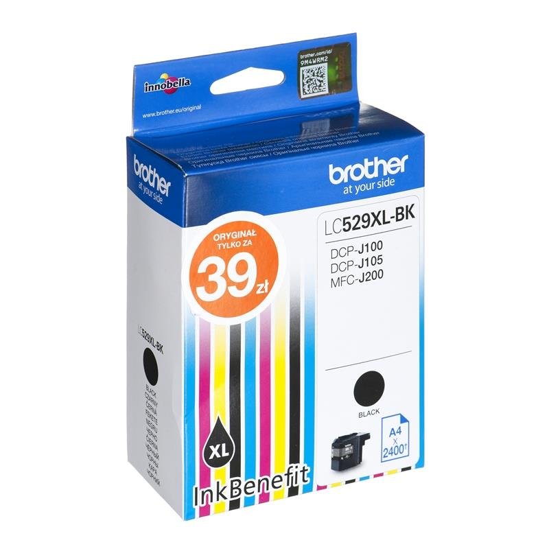 Tusz BROTHER LC529XLBK, czarny, 48.2 ml, LC-529XLBK