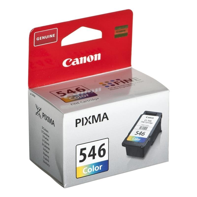 Tusz CANON nr.546 CL-546, błękitny, purpurowy, żółty, 8 ml