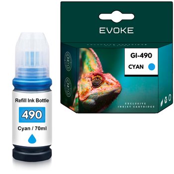 Tusz do drukarki Canon GI490C niebieski (cyan) | 70 ml | 7000 stron - Evoke