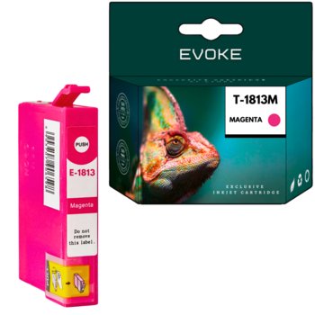 Tusz do drukarki Epson 1813 czerwony (magenta) | 15 ml | 810 stron - Evoke