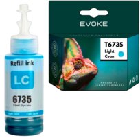 Tusz do drukarki Epson T6735 jasny niebieski | 70 ml | 6500 stron | T6735LC