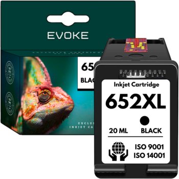 Tusz do drukarki HP 652 czarny 1200 stron 20 ml - Evoke