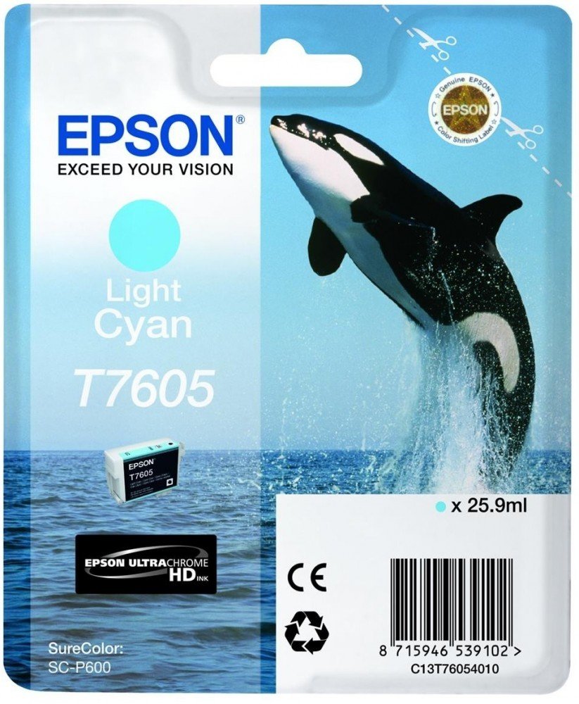 Tusz EPSON C13T76054010 UltraChrome HD, błękitny, 25.9 ml