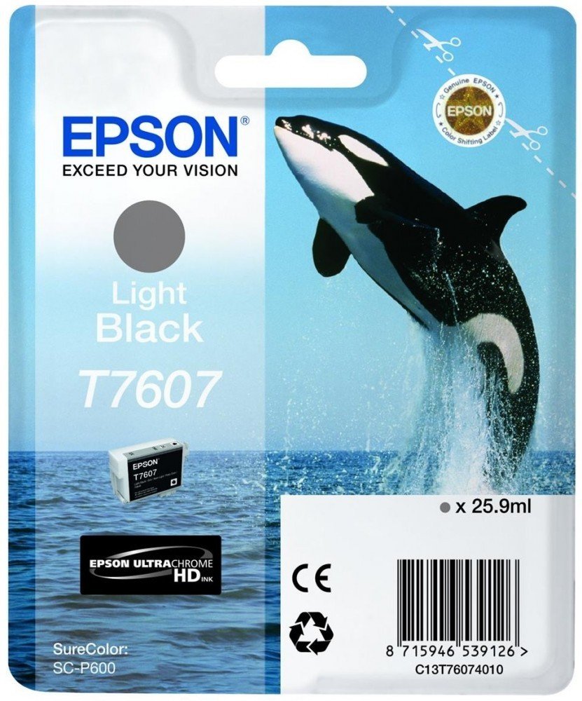 Tusz EPSON C13T76074010 UltraChrome HD, czarny, 25.9 ml