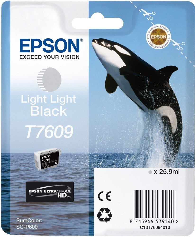 Tusz EPSON C13T76094010 UltraChrome HD, czarny, 25.9 ml