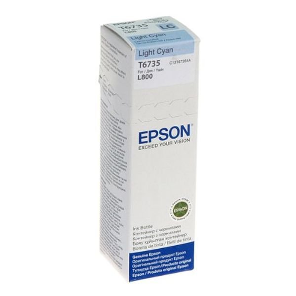 Tusz EPSON L800 T6735, jasny błękit, 70 ml