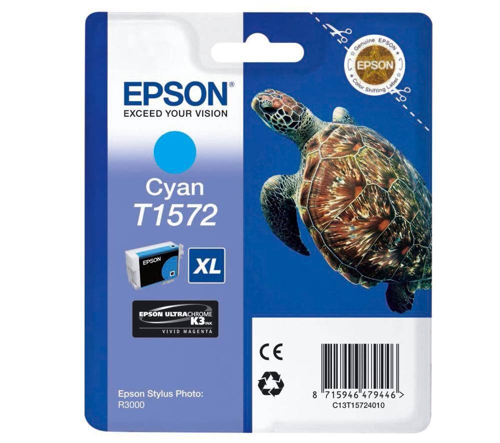 Tusz EPSON T1572, błękitny, 25.9 ml
