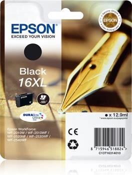 Tusz EPSON T1631 DURABrite XL, czarny, 12.9 ml