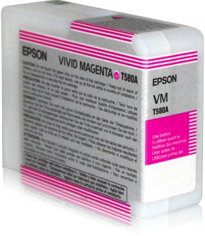 Tusz EPSON T580A C13T580A00, purpurowy, 80 ml