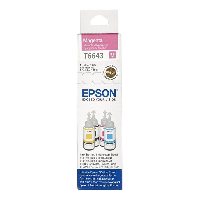 Tusz EPSON T66434 C13T66434A, 70 ml, purpurowy, T66434