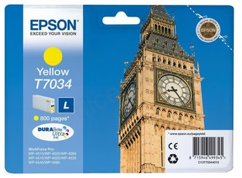 Tusz EPSON T7034 L, żółty, 800 str. - Epson
