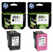 Tusz HP 305XL Black + CMY 3YM62AE 3YM63AE Zestaw do DeskJet 2320 2710 2720 HP