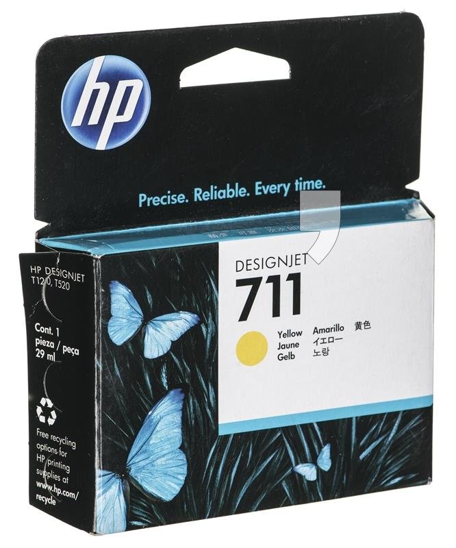 Tusz HP 711, żółty, 29 ml