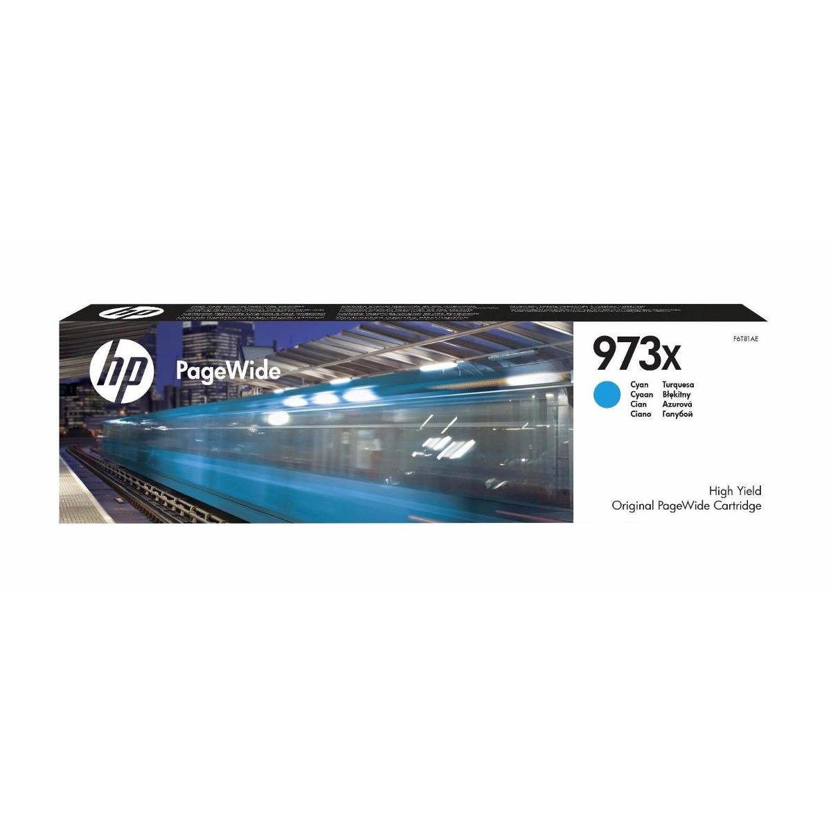 Tusz HP 973X F6T81AE, błękitny