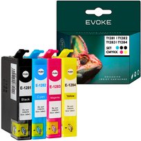 Tusze do drukarki Epson T1281 T1282 T1283 T1284 XL czarny + zestaw kolorów