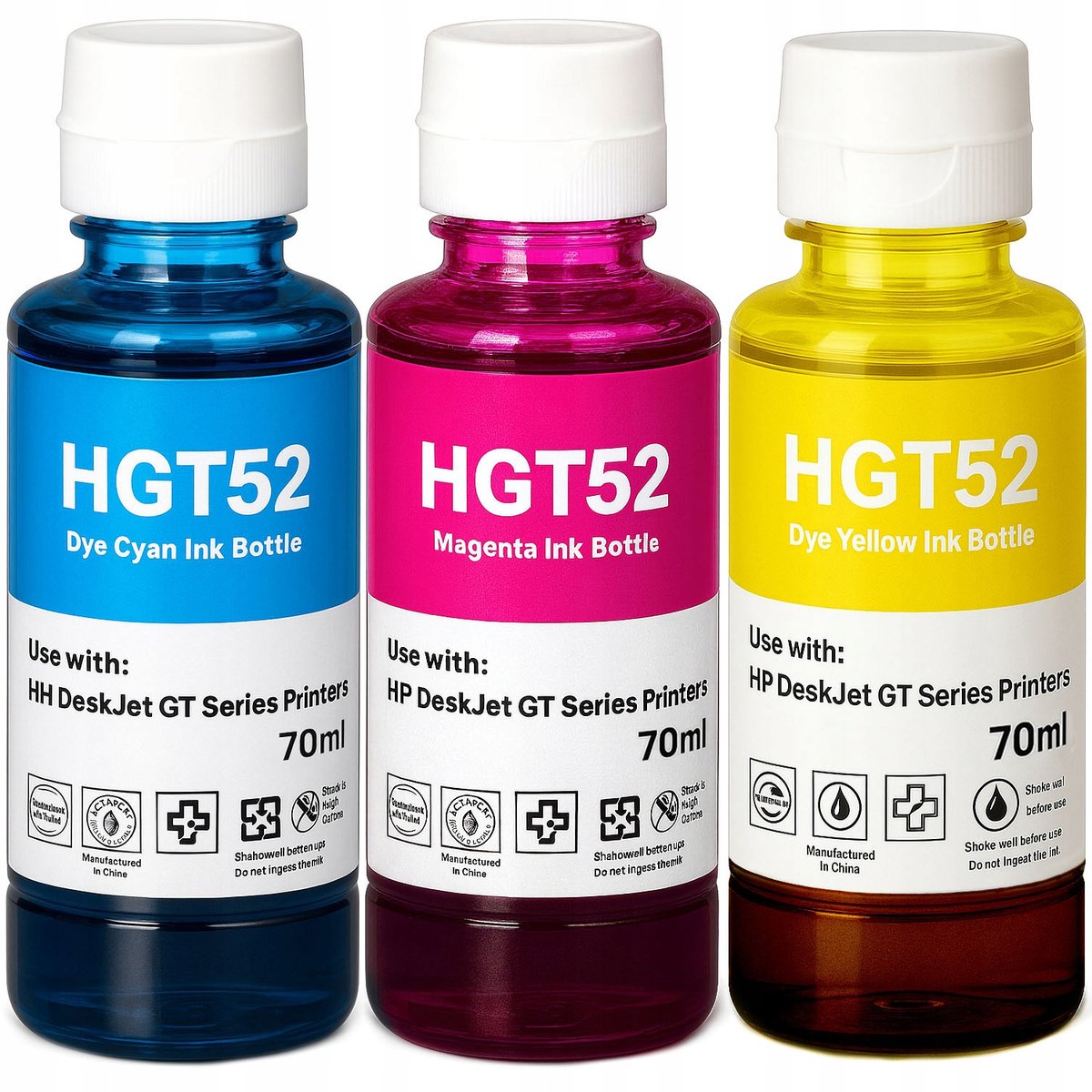 TUSZE GT51 GT52 XL DO DRUKARKI HP INK TANK 315 410 415 SMART TANK 510 ...