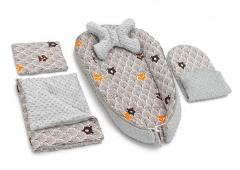 Tutumi, Kokon do wózka, Materac, Poduszki, Kocyk, Forest Grey, 5w1, zestaw - Tutumi