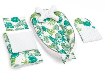 Tutumi, Kokon do wózka, Materac, Poduszki, Kocyk, Jungle Leaves Green, 5w1, zestaw - Tutumi