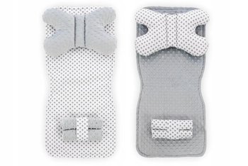 Tutumi, Mata do wózka 4w1, dwustronna, White/Grey Dots - Tutumi