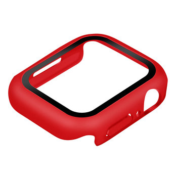 Twarde etui do zegarka Apple Watch 7 Series (45 mm) Miękkie w dotyku Enkay czerwone - Avizar