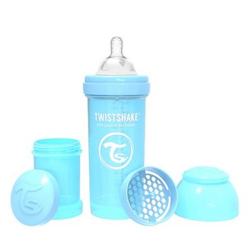 Twistshake, Butelka antykolkowa, Niebieski, 260 ml - Twistshake