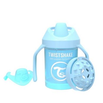 Twistshake, Kubek niekapek z uchwytami i mikserem do owoców, Niebieski, 230 ml - TWS TWISTSHAKE