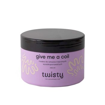 Twisty, Maska do włosów kręconych wysokoporowatych z masłem shea i olejem konopnym, 250 ml - Twisty
