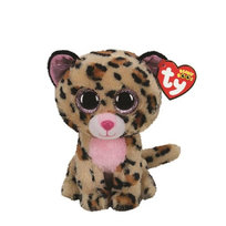 TY BEANIE BOOS LIVVIE- brązowo / różowy leopard 15cm 36367