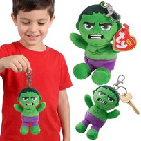 TY MARVEL Hulk Maskotka, BRELOK do kluczy, BEANIE BABIES, zawieszka DO PLECAKA 12 cm Marvel