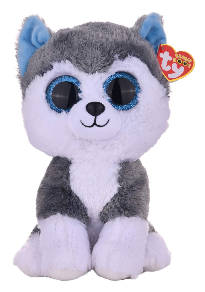 Ty Beanie Boo Slush – Peluche Chien 15 Cm, Fourrure Ultra Douce, Yeux Brillants, Anniversaire 30 Avril, Collection
