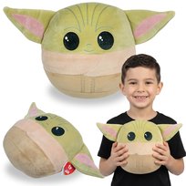 TY Star Wars Baby Yoda GROGU - MIĘKKA Poduszka dekoracyjna, SQUISHY BEANIES, ozdobna poduszka do pokoju - okrągła maskotka 22cm Disney