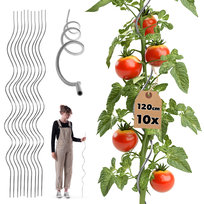 Tyczka Spiralna Do Pomidorów Roślin Fasoli Ogórków Podpora 120 cm 10 szt