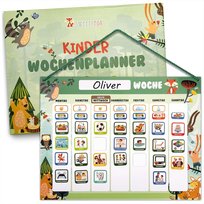 Tygodniowy Planer dla Dzieci Tablica Magnetyczna Montessori 200 Magnesów
