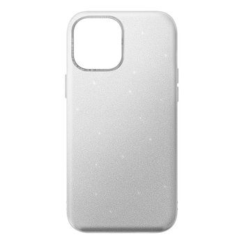 Tylna obudowa do Apple iPhone 12 / 12 Pro Glitter Zdejmowana Sztywna silikonowa srebrna - Avizar
