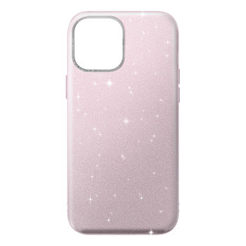 Tylna obudowa do Apple iPhone 12 Pro Max Glitter Zdejmowana Sztywna silikonowa różowa - Avizar