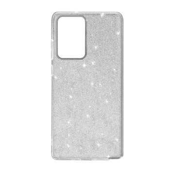 Tylna obudowa do Galaxy Note 20 Ultra Glitter Zdejmowana sztywna silikonowa srebrna - Avizar