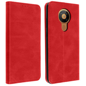 Tylna obudowa do portfela Nokia 5.3 Soft Touch i funkcji wsparcia Czerwona - Avizar