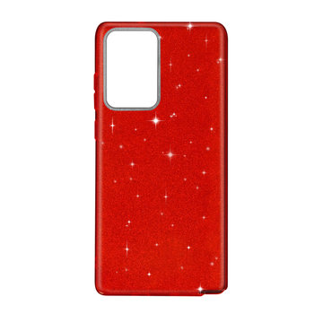 Tylna obudowa do Samsunga Galaxy Note 20 Ultra Glitter Zdejmowana sztywna silikonowa czerwona - Avizar