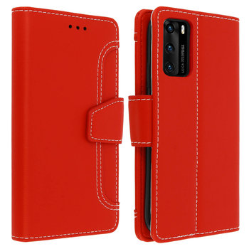 Tylna obudowa Huawei P40 Folio Function Portfel Czerwony - Avizar