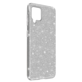 Tylna obudowa Samsung Galaxy A42 5G Glitter Zdejmowana Sztywna silikonowa srebrna - Avizar