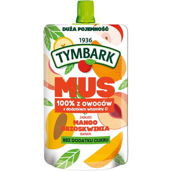 Tymbark Mus 100% jabłko mango brzoskwinia banan 200 g - Tymbark