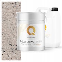 Tynk dekoracyjny zestaw na 3,5m2 beżowy jasny z czarną miką + grunt d812