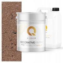 Tynk dekoracyjny zestaw na 3,5m2 brązowy z czarną miką + grunt d815