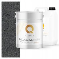 Tynk dekoracyjny zestaw na 3,5m2 ciemnoszary z czarną miką + grunt d913