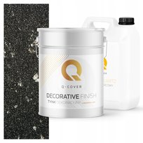 Tynk dekoracyjny zestaw na 3,5m2 ciemnoszary ze srebrną miką + grunt d921