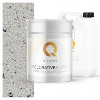 Tynk dekoracyjny zestaw na 3,5m2 szary jasny z czarną miką + grunt d902