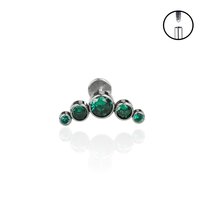 Tytanowy Kolczyk CLUSTER z Cyrkoniami Helix 1,2/8